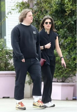 Lewis Capaldi with his girlfriend.